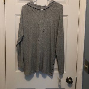 Hoodie With Side Button Detail